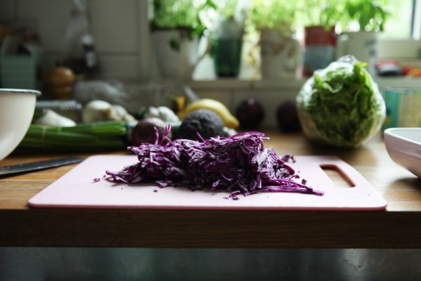 Red Cabbage Coleslaw with Lime and Black Pepper